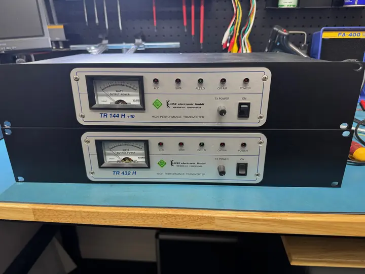 Kuhne TR144 and TR432 transverters, rack-mounted