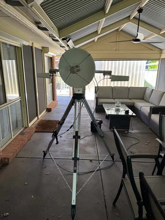 3 cm portable station on its tripod
