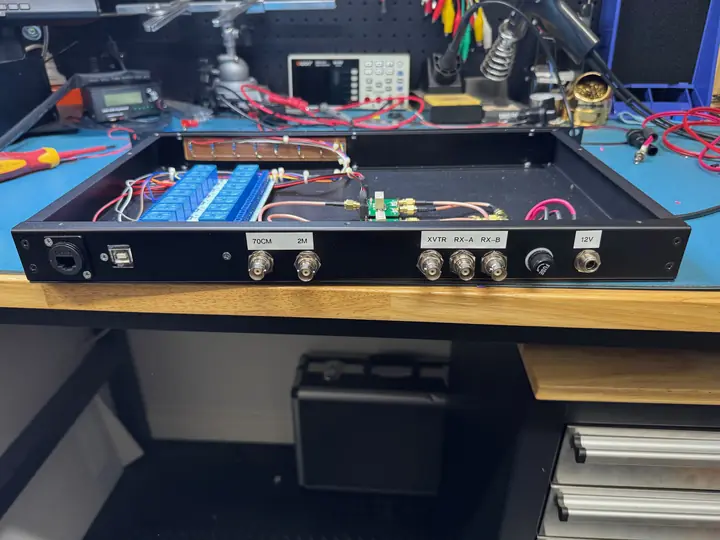 Transverter band switch, rear panel